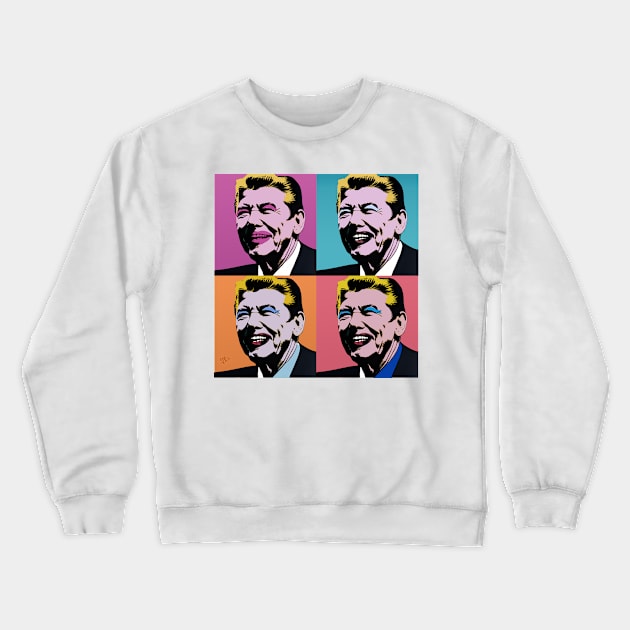 Ronald Reagan Andy Warhol Crewneck Sweatshirt by hi ~ hello ~